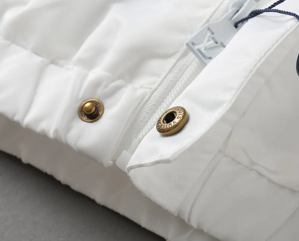 Button Placket Hooded Utility Jacket