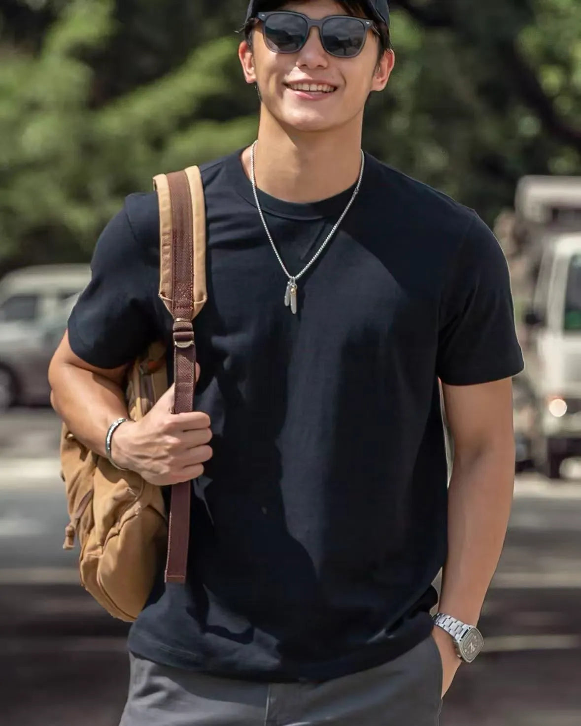 Casual 100% Pure Cotton Short Sleeve T-Shirt