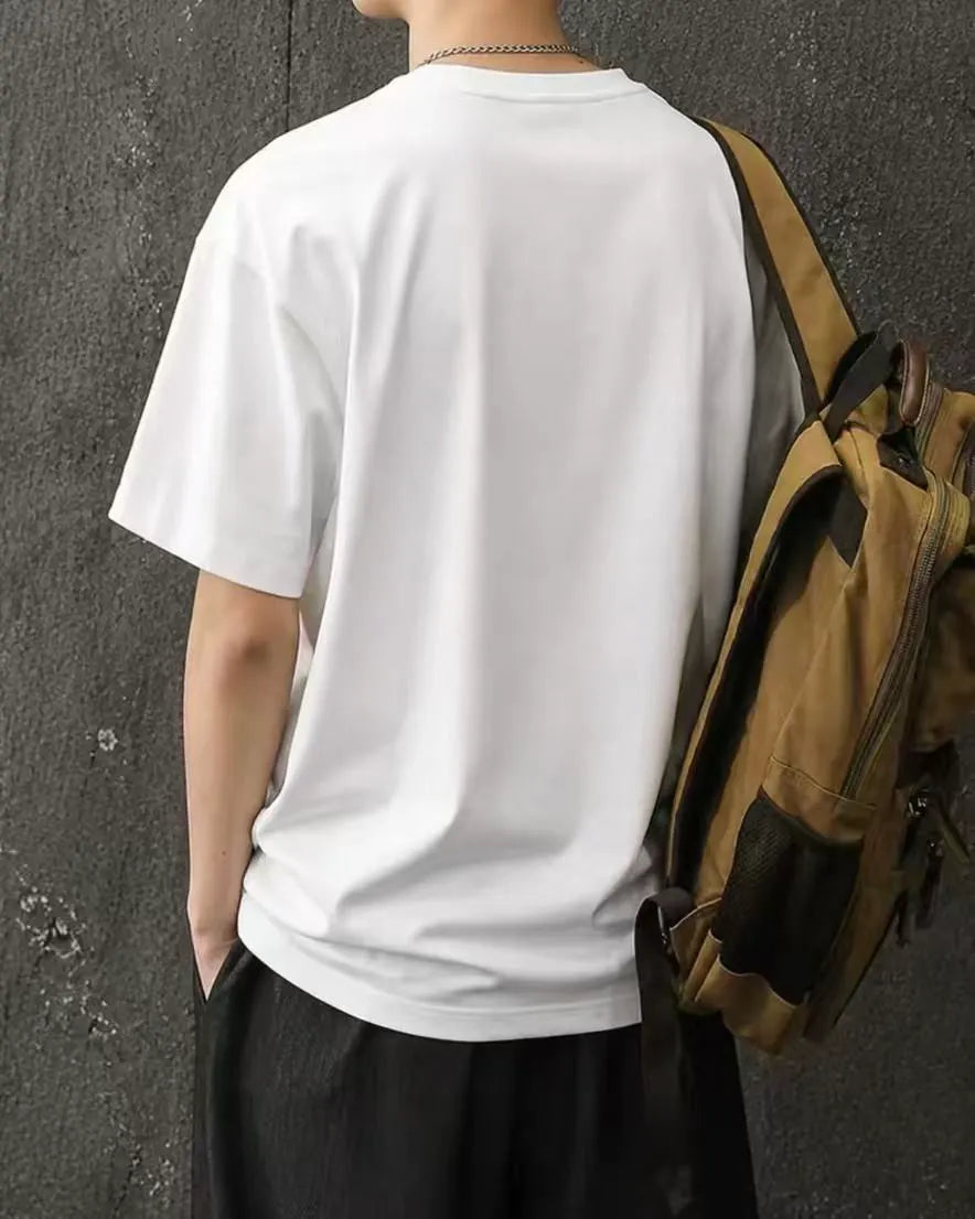 TEXTURED HENLEY TOP - WHITE