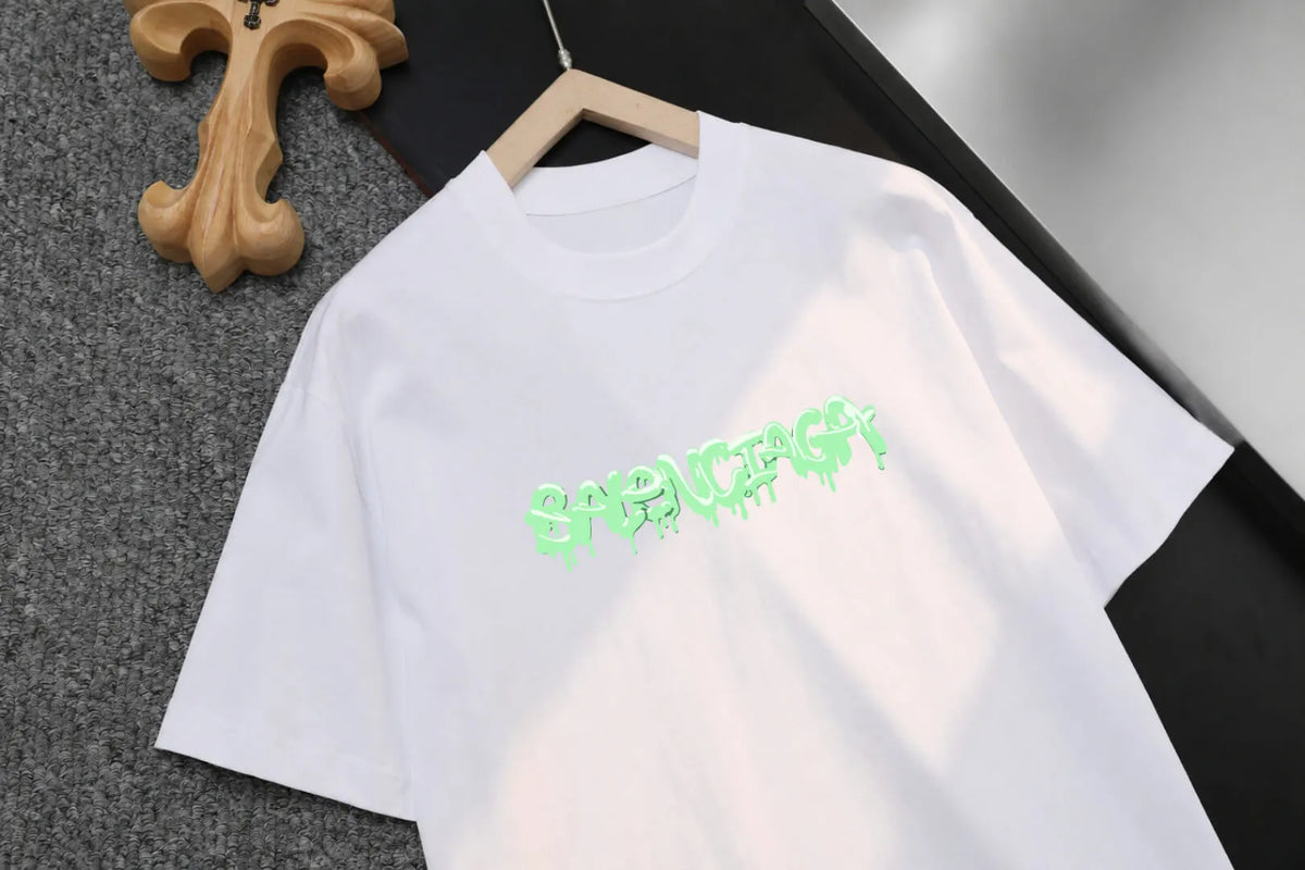 Graffiti Drip Letter Print T‑Shirt
