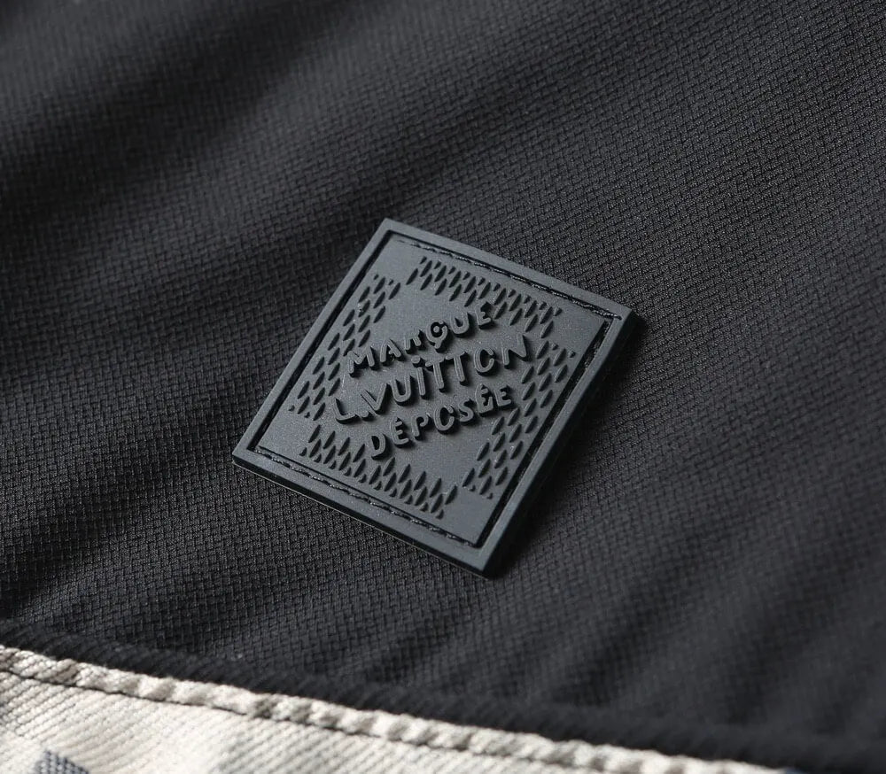 Checker‑Panel Zip‑Up Stand‑Collar Jacket
