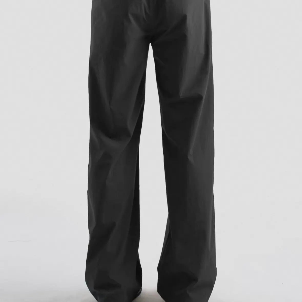 Loose Straight Leg Jeans-BLACK