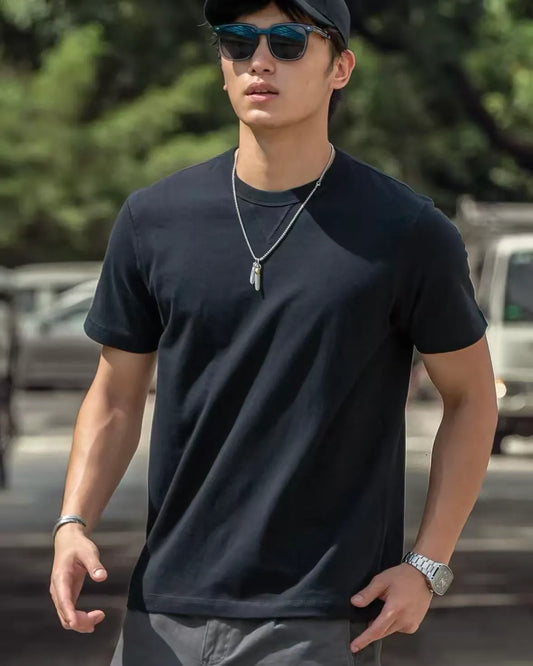 Casual 100% Pure Cotton Short Sleeve T-Shirt