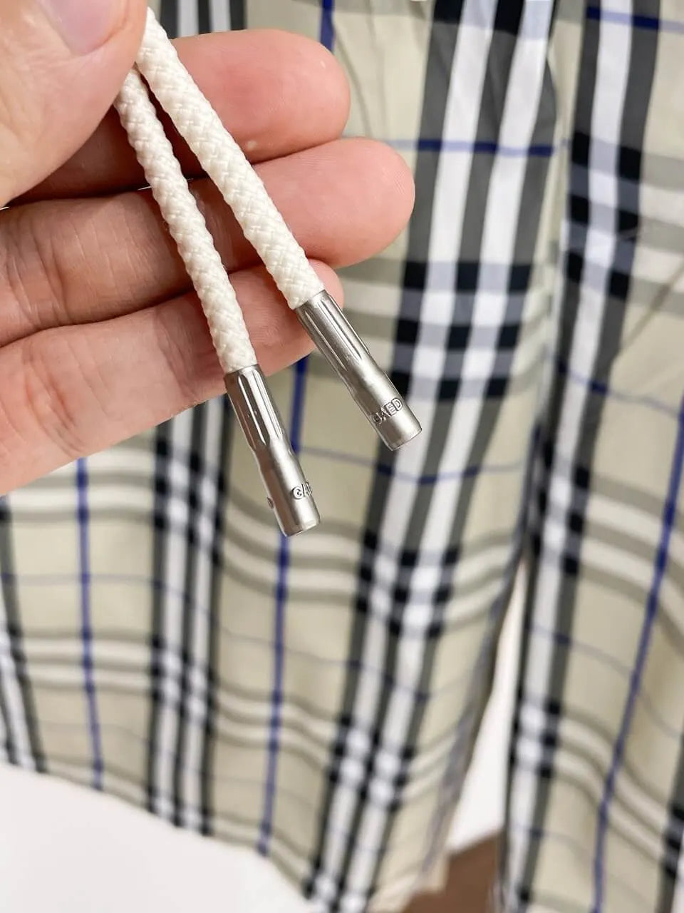 Plaid Drawstring Casual Shorts