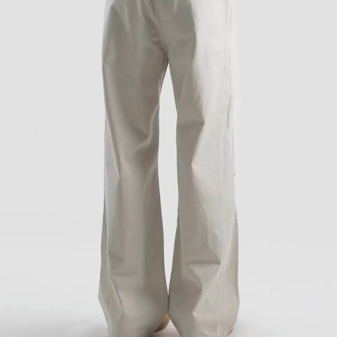 Loose Straight Leg Jeans-WHITE