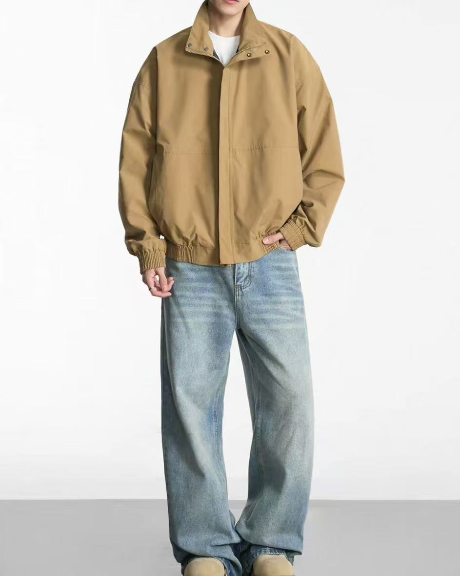Retro Striped Bomber Jacket
