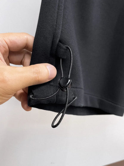 Drawstring Toggle‑Hem Sweat Shorts