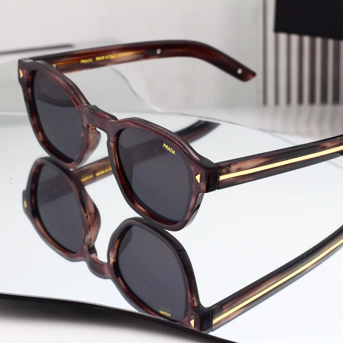 Side Temple Patchwork Sunglasses