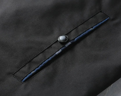Plaid‑Lined Zip‑Up Collared Jacket