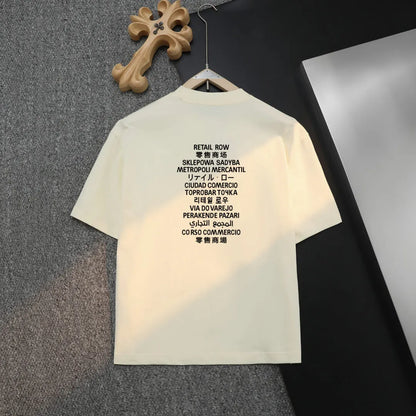 Multi‑Language Text Crew Neck T‑Shirt