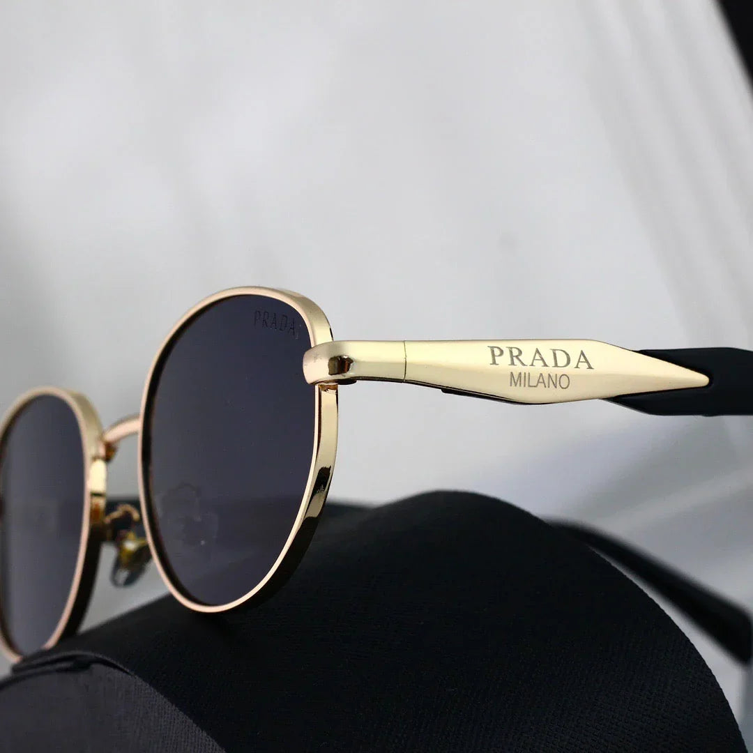 Classic Vintage Semi-Round Sunglasses
