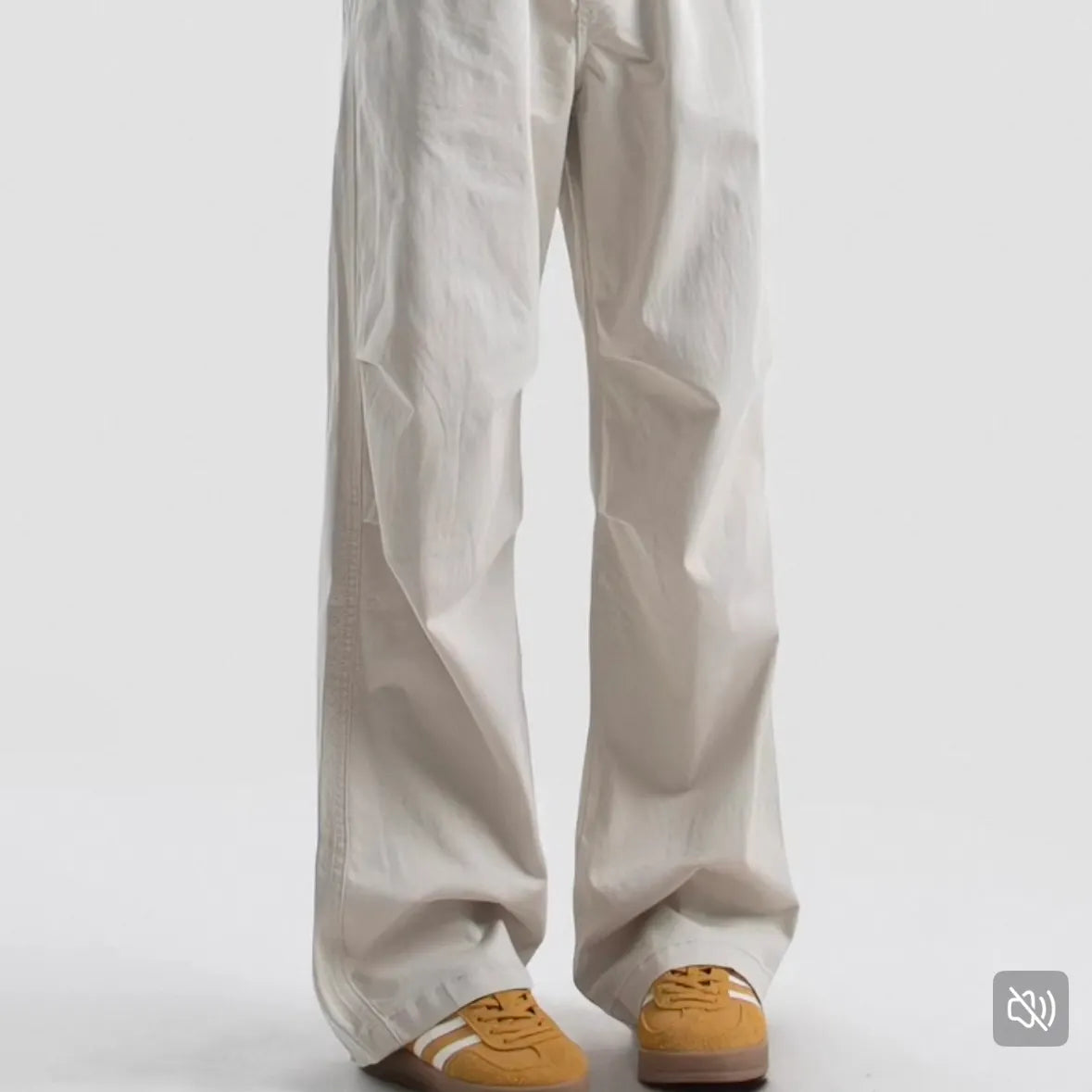 Loose Straight Leg Jeans-WHITE