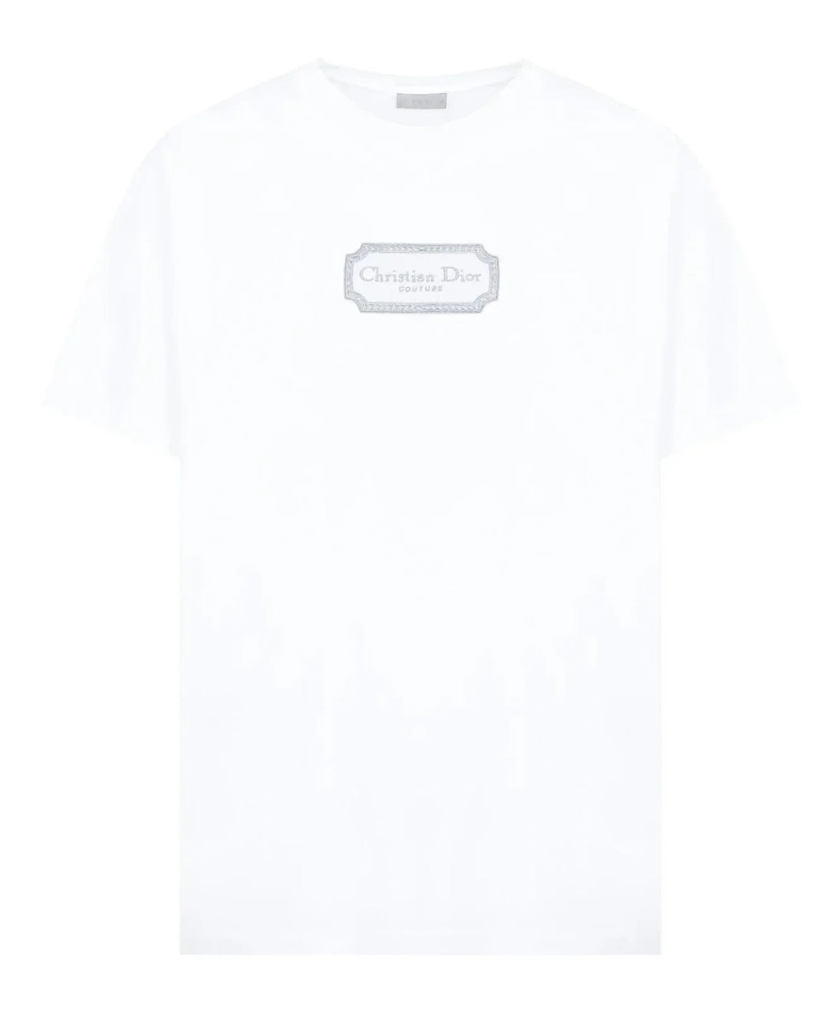 Rectangular Brand Print Crewneck T-Shirt