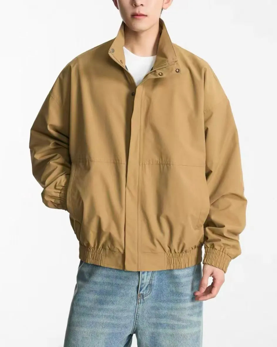 Retro Striped Bomber Jacket