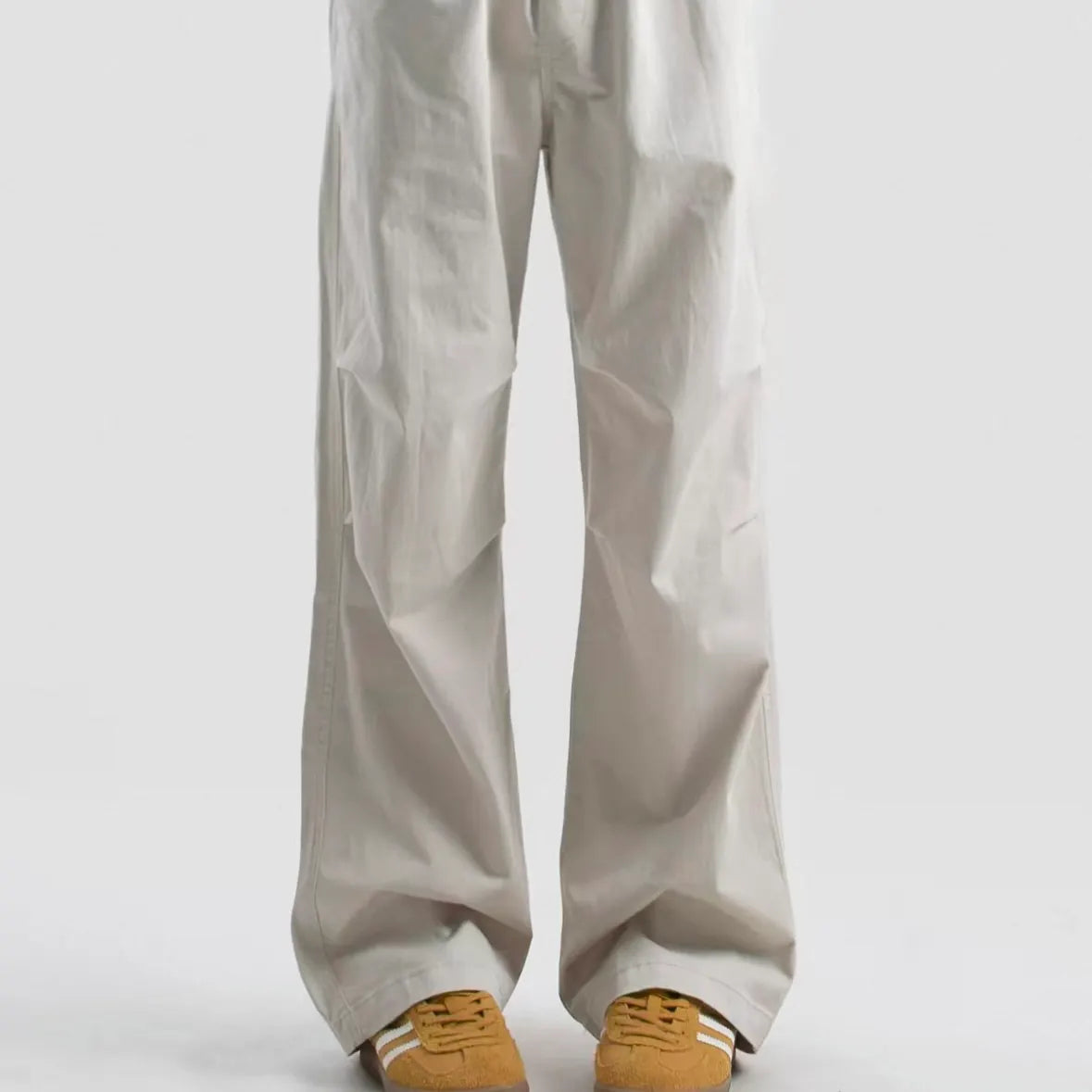 Loose Straight Leg Jeans-WHITE