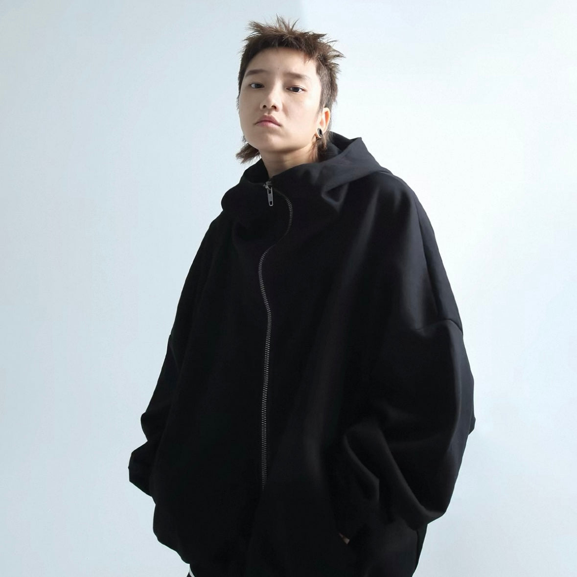 Strap Detail Cotton Hoodie