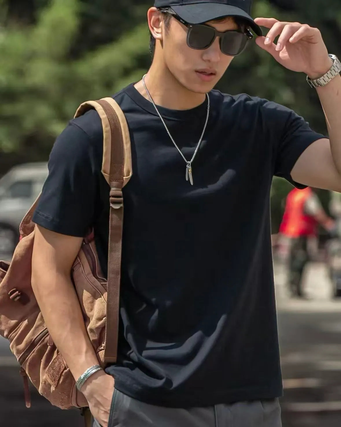 Casual 100% Pure Cotton Short Sleeve T-Shirt
