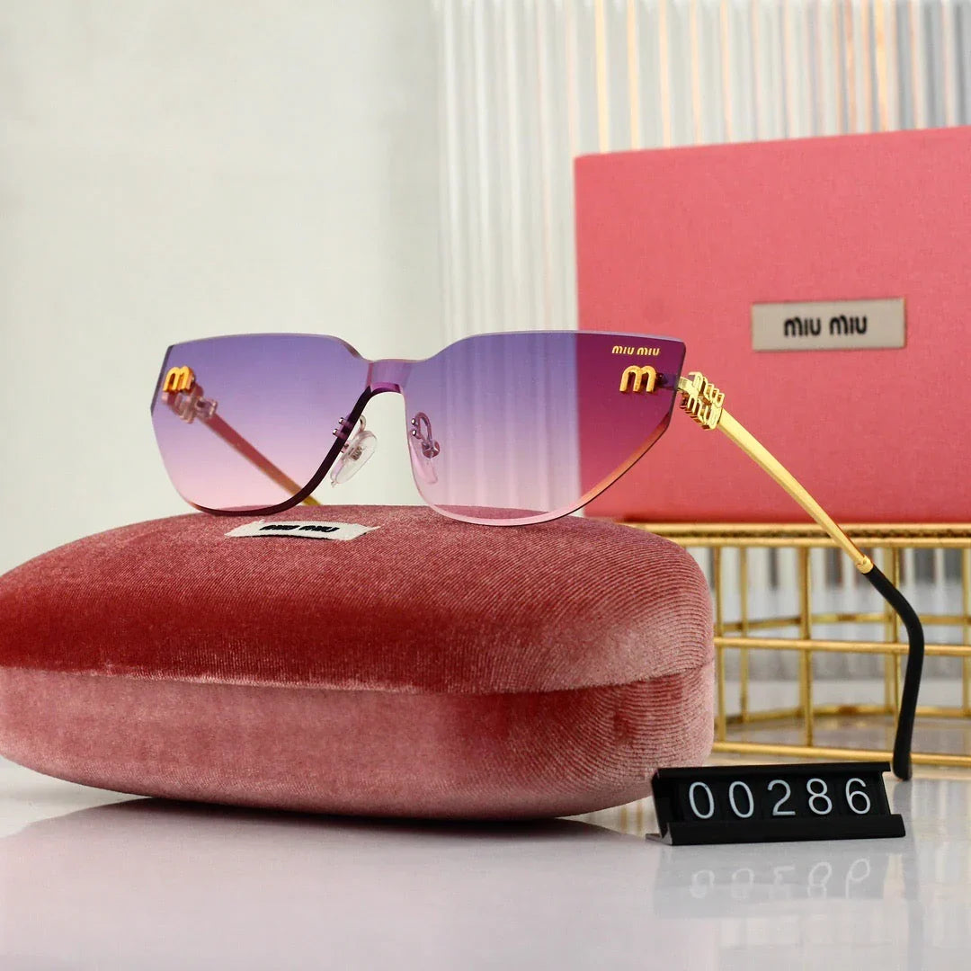 Chic Frameless Cat-Eye Sunglasses