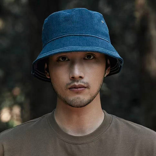 Belcastel Distressed Genuine Leather Trilby Hat