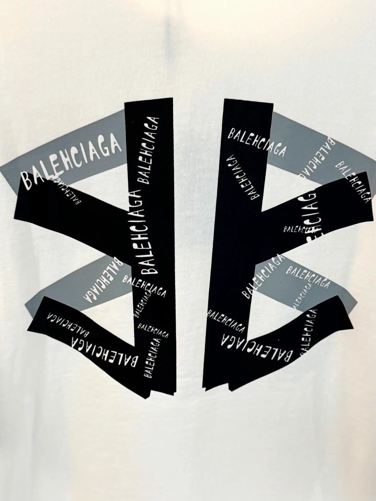 Front‑Back Offset Print Oversized T‑shirt