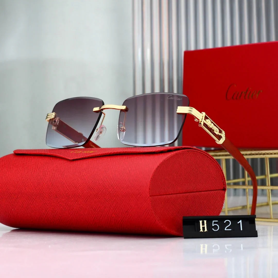 Leopard-print frameless sunglasses